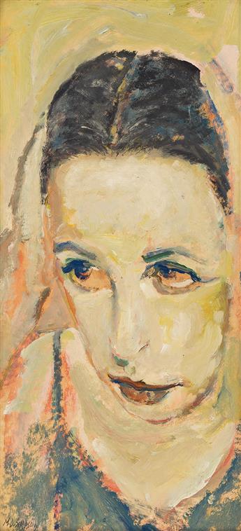 MERTON D. SIMPSON (1928 - 2013) Untitled (Portrait of a Young Woman).